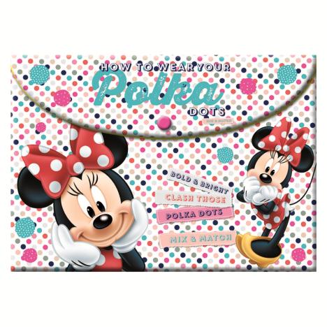 A4 Minnie Mouse Plastic Folder with Button £0.99